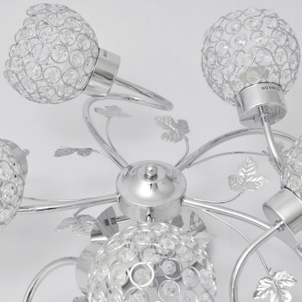 Lampadario a plafone SOPHIA 5xE27/15W/230V cromo lucido/limpido