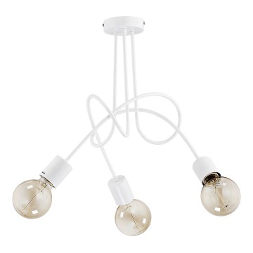Lampadario a plafone TANGO 3xE27/15W/230V bianco
