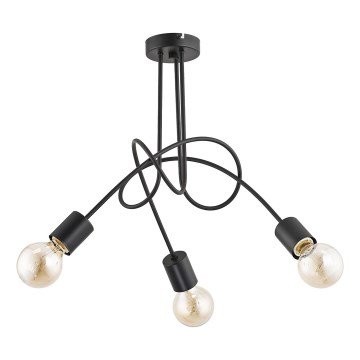Lampadario a plafone TANGO 3xE27/15W/230V nero