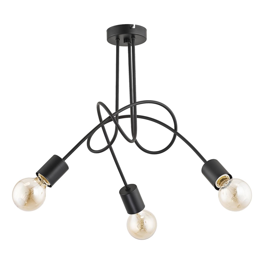 Lampadario a plafone TANGO 3xE27/15W/230V nero