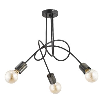 Lampadario a plafone TANGO 3xE27/15W/230V nero