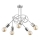 Lampadario a plafone TANGO 5xE27/15W/230V cromo lucido