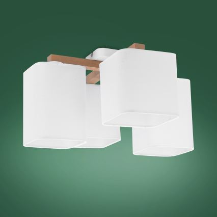 Lampadario a plafone TORA 4xE27/15W/230V bianco