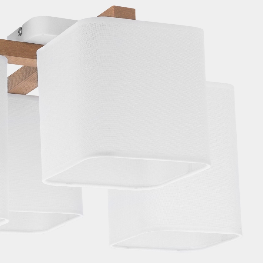 Lampadario a plafone TORA 4xE27/15W/230V bianco