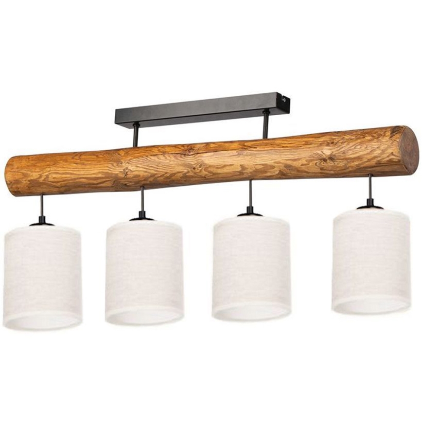 Lampadario a plafone TRENO 4xE27/25W/230V pino