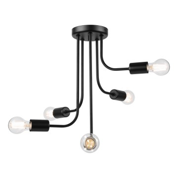 Lampadario a plafone TRINITY 5xE27/15W/230V nero
