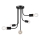 Lampadario a plafone TRINITY 5xE27/15W/230V nero