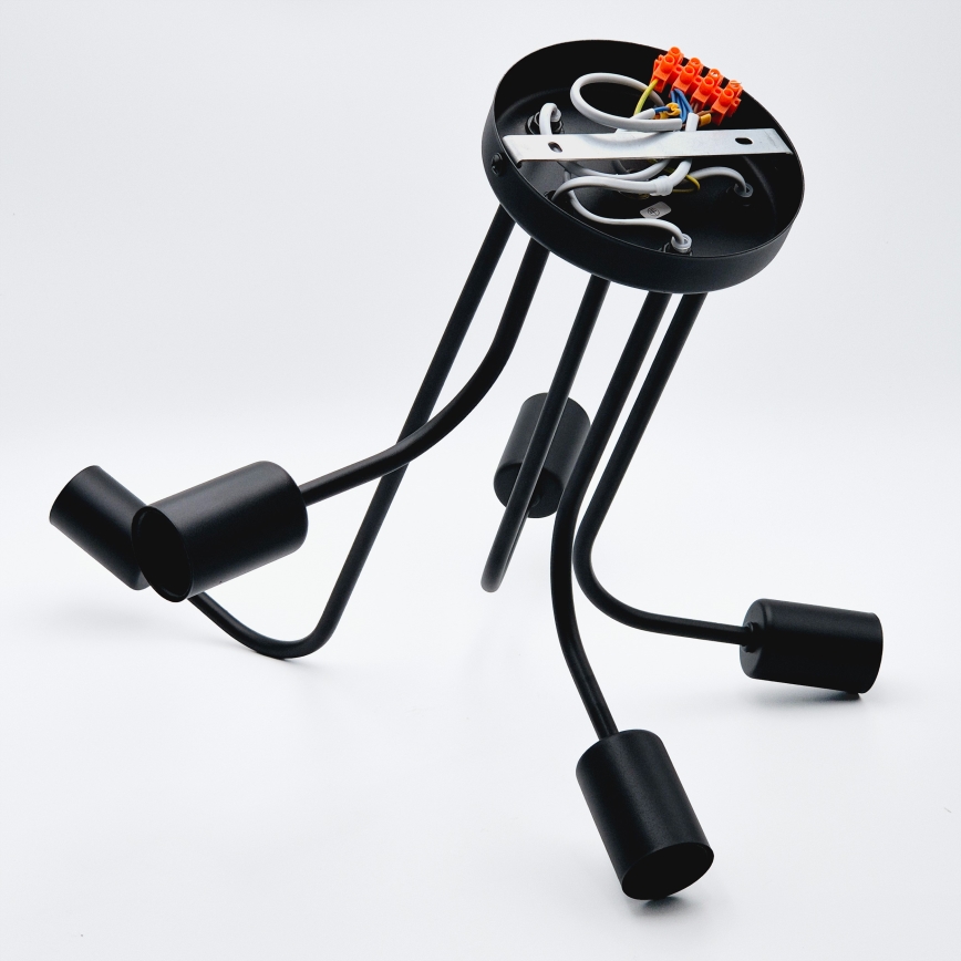 Lampadario a plafone TRINITY 5xE27/15W/230V nero