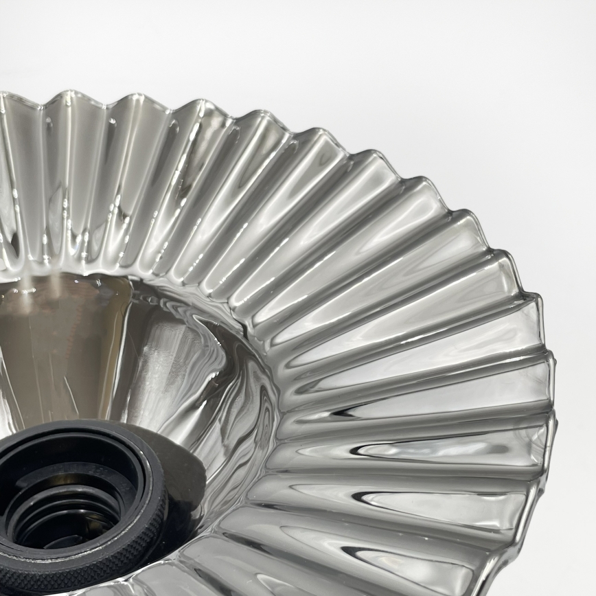 Lampadario a plafone TRISH 1xE27/15W/230V nero/nero fumé