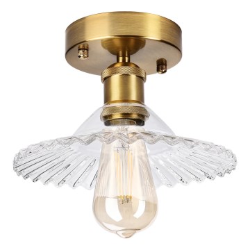 Lampadario a plafone TRISH 1xE27/15W/230V oro/trasparente