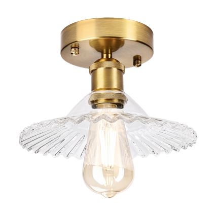 Lampadario a plafone TRISH 1xE27/15W/230V oro/trasparente