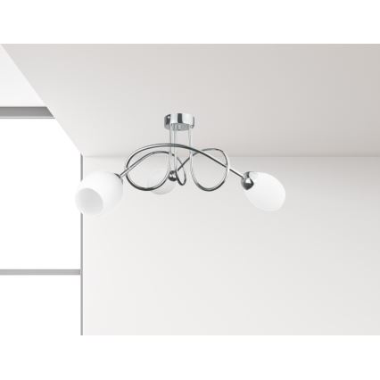Lampadario a plafone TWIST WHITE 3xE14/40W/230V