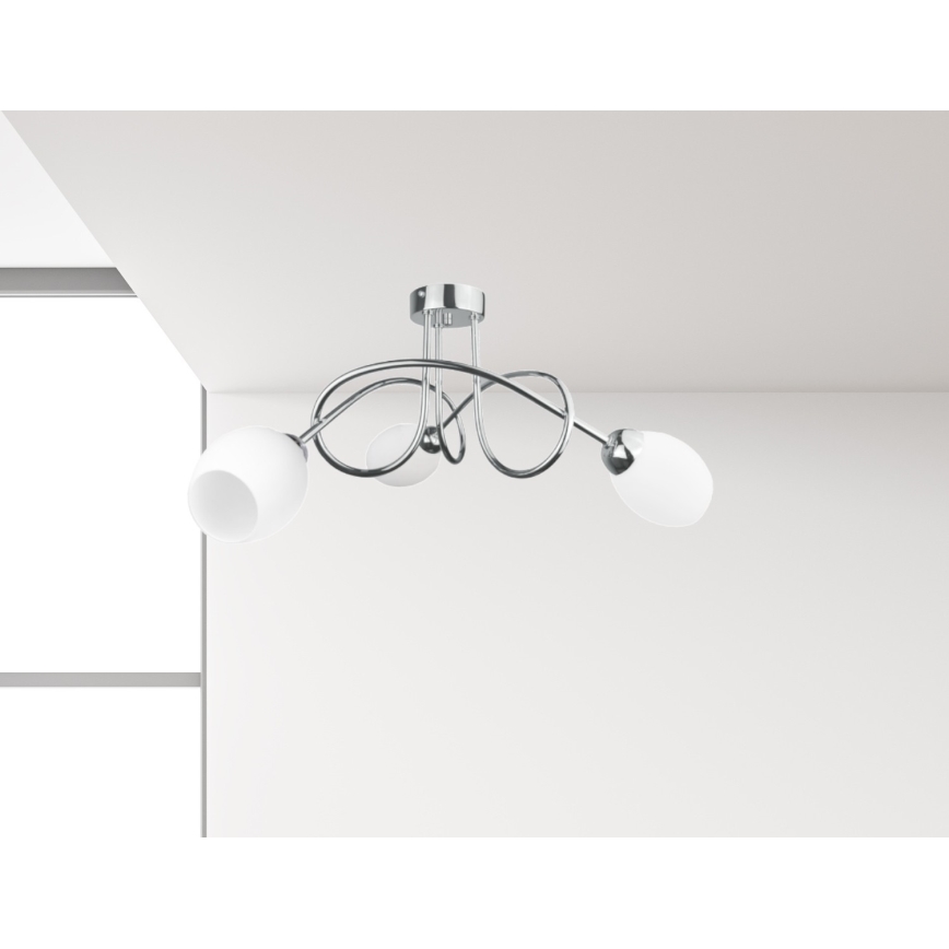 Lampadario a plafone TWIST WHITE 3xE14/40W/230V