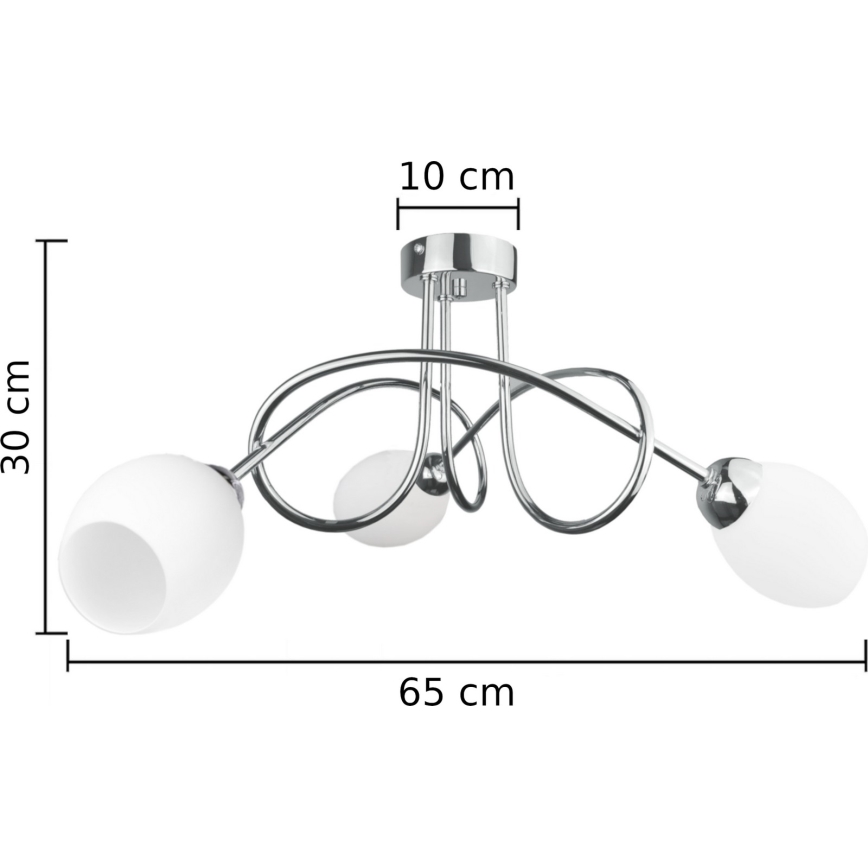 Lampadario a plafone TWIST WHITE 3xE14/40W/230V