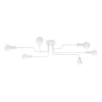 Lampadario a plafone VECTOR 6xE27/15W/230V bianco