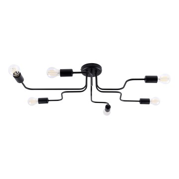Lampadario a plafone VECTOR 6xE27/15W/230V nero