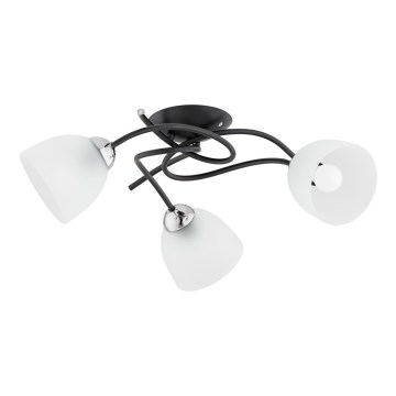 Lampadario a plafone VERWIL 3xE27/15W/230V nero