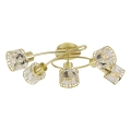 Lampadario a plafone ZAHARA 5xE27/10W/230V dorato