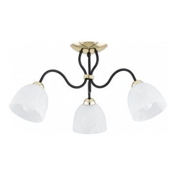 Lampadario a soffitto ARIEL 3xE27/15W/230V oro/nero