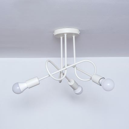 Lampadario a soffitto OXFORD 3xE27/15W/230V crema