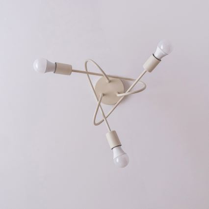 Lampadario a soffitto OXFORD 3xE27/15W/230V crema