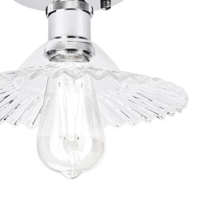 Lampadario a soffitto TRISH 1xE27/15W/230V cromo lucido/trasparente