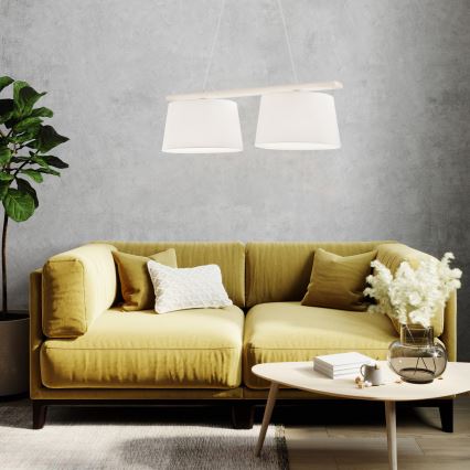Lampadario a cavo AIDA 2xE27/60W/230V rovere