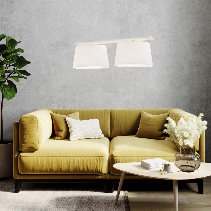 Lampadario a cavo AIDA 2xE27/60W/230V rovere
