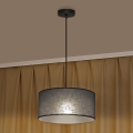 Lampadario a sospensione ALBA con cavo 1xE27/15W/230V Ø 40 cm grigio