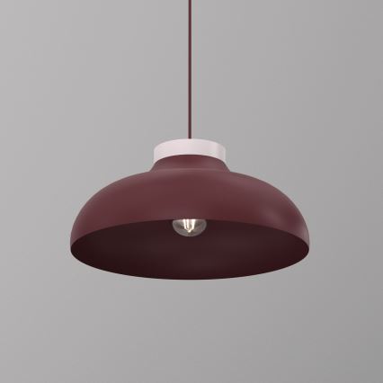 Lampadario a sospensione BASCA 1xE27/15W/230V bordeaux/crema