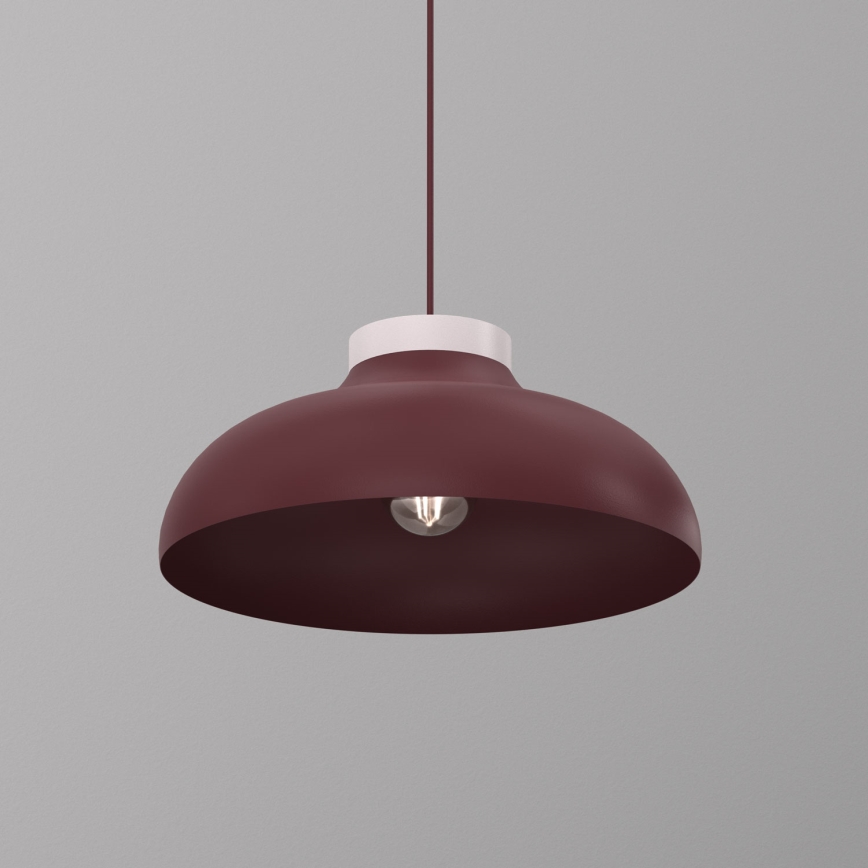 Lampadario a sospensione BASCA 1xE27/15W/230V bordeaux/crema