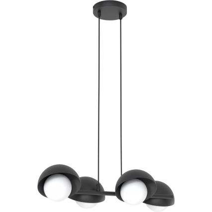 Lampadario a sospensione BOOM su cavo 4xG9/8W/230V nero