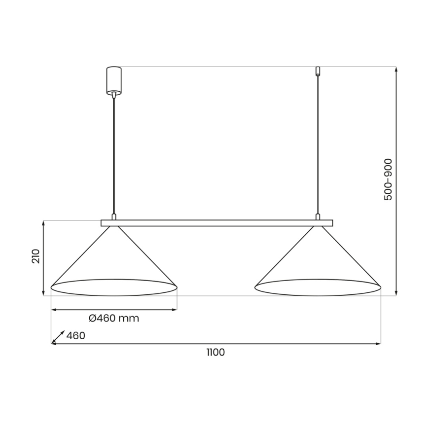 Lampadario a sospensione CAPITAL 2xGX53/15W/230V verde