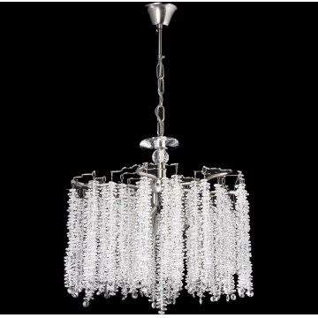 Lampadario a sospensione con catena 6xE14/60W/230V diametro 46 cm cromo lucido