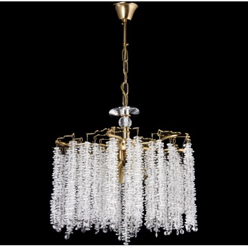 Lampadario a sospensione con catena 6xE14/60W/230V diametro 46 cm oro