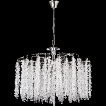 Lampadario a sospensione con catena 7xE14/60W/230V diametro 54 cm cromo lucido
