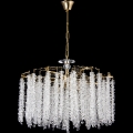 Lampadario a sospensione con catena 7xE14/60W/230V diametro 54 cm oro