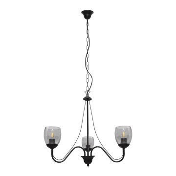 Lampadario a sospensione con catena ALLENA 3xE27/15W/230V
