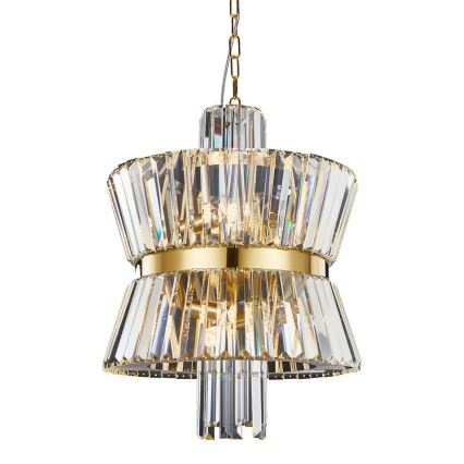 Lampadario a sospensione con catena AURELIA 8xE14/40W/230V oro