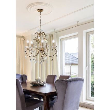 Lampadario a sospensione con catena AURORA 5xE14/40W/230V