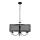 Lampadario a sospensione con catena BRESSO 4xE14/12W/230V nero