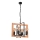 Lampadario a sospensione con catena CEDRIC 4xE27/60W/230V faggio/marrone