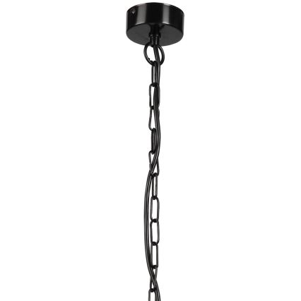 Lampadario a sospensione con catena CEDRIC 4xE27/60W/230V faggio/marrone