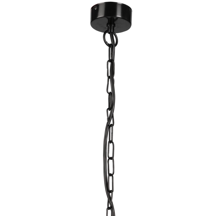 Lampadario a sospensione con catena CEDRIC 4xE27/60W/230V faggio/marrone
