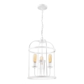 Lampadario a sospensione con catena CONSTANTINE 3xE27/60W/230V bianco