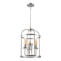 Lampadario a sospensione con catena CONSTANTINE 3xE27/60W/230V cromo opaco