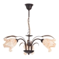 Lampadario a sospensione con catena DUCATTI 3xE14/10W/230V bronzo
