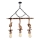 Lampadario a sospensione con catena EREBOS 3xE27/40W/230V marrone