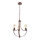 Lampadario a sospensione con catena GINA 3xE27/60W/230V marrone