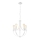 Lampadario a sospensione con catena GINA 5xE27/60W/230V bianco